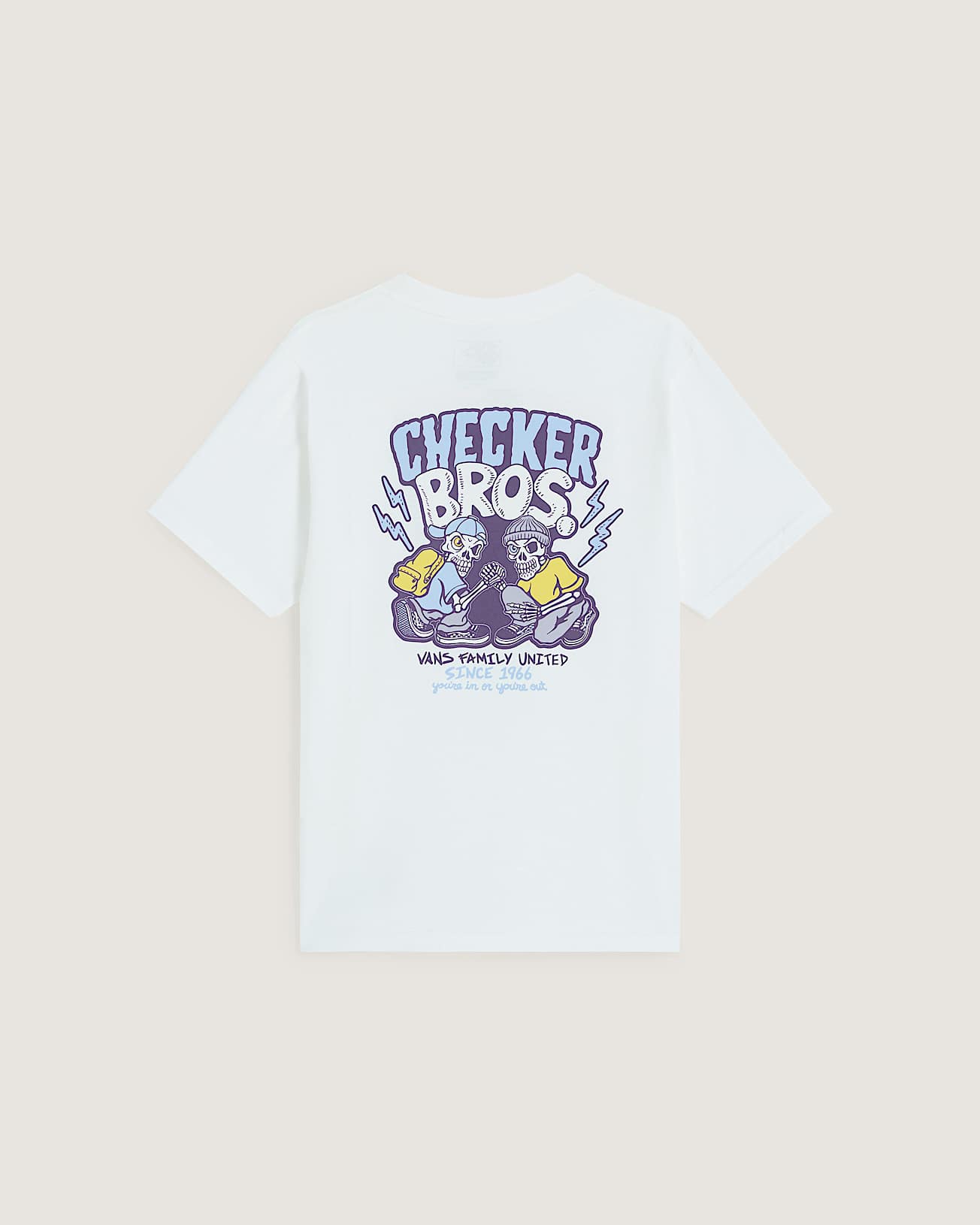 Tshirt Checker Bros Enfant 814 ans VANS Blanc ALT1
