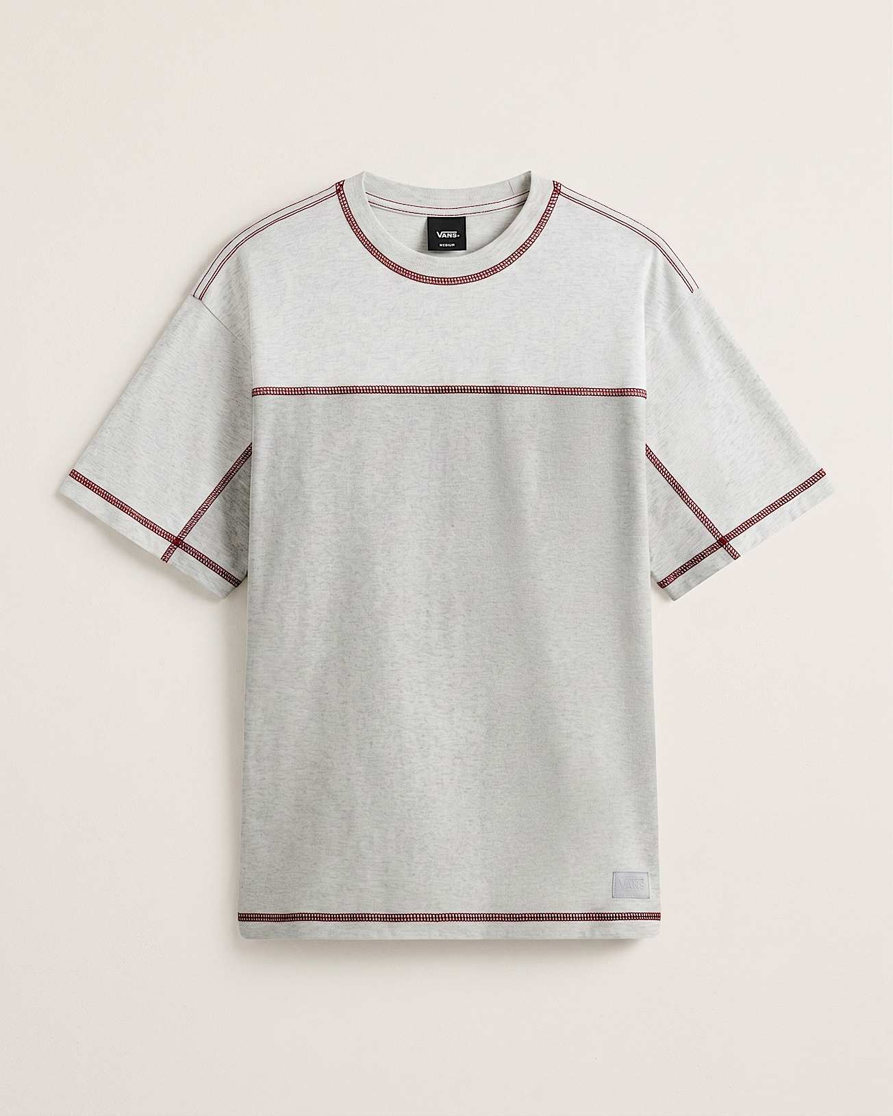 Contrast Stitch Loose Fit SS Tee ASH HEATHER VANS Grey HERO