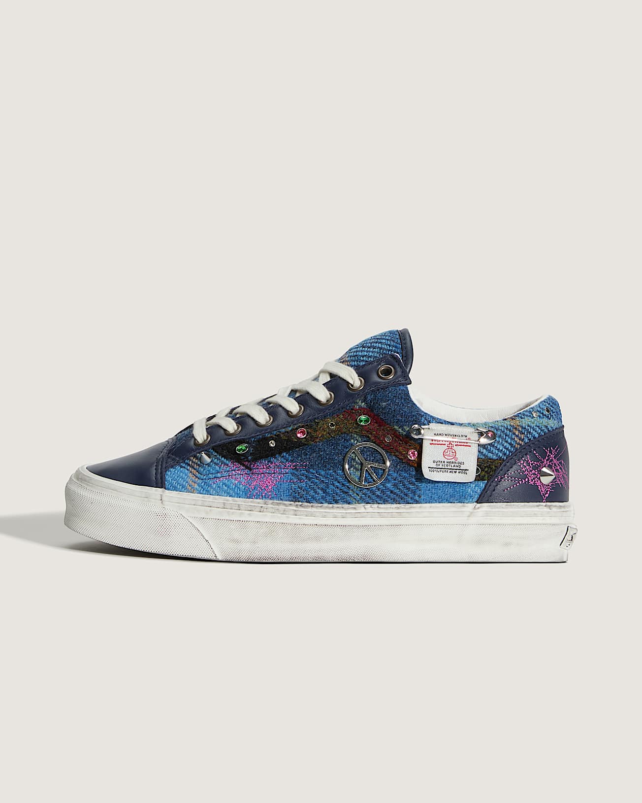 Chaussures Premium Old Skool 36 Harris Tweed VANS Bleu ALT1