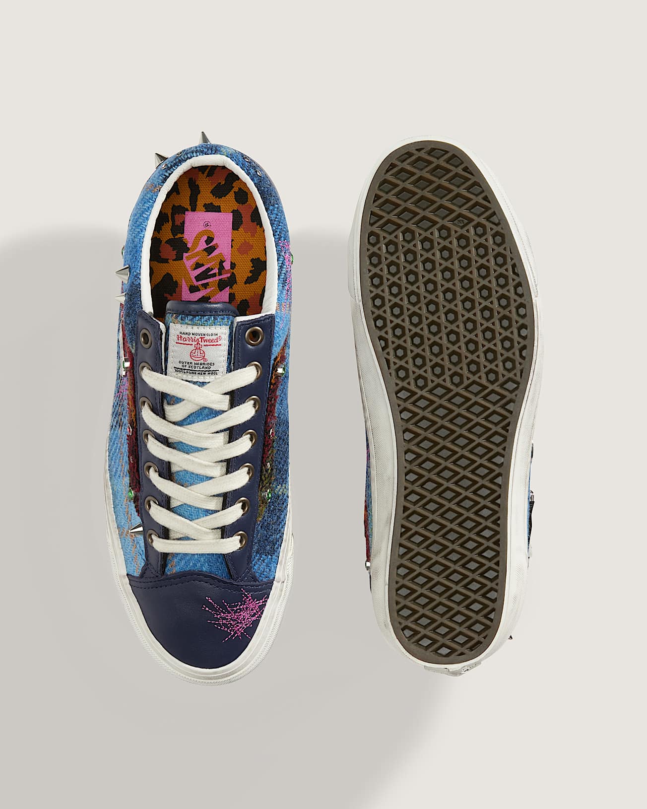 Chaussures Premium Old Skool 36 Harris Tweed VANS Bleu ALT4