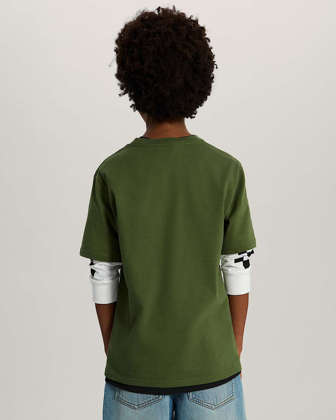 Kinder StretchTShirt mit Logo 814 Jahre VANS Grn ALT3