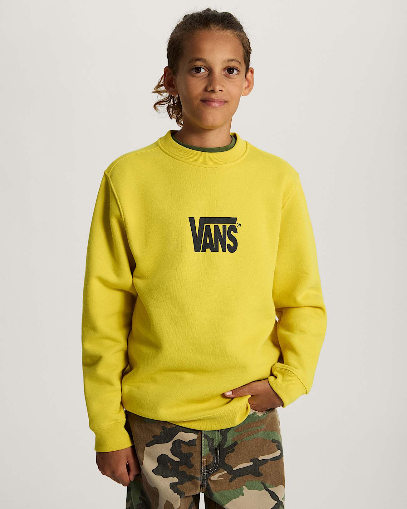 Sweat Stretch Logo Crew Enfant 814 ans VANS Jaune ALT2