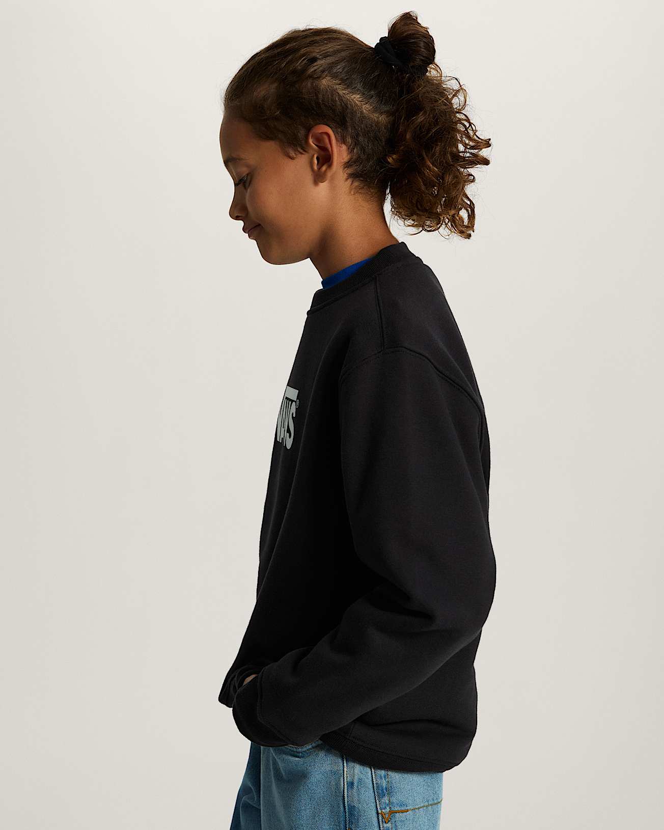Felpa girocollo Bambinoa Stretch Logo 814 anni VANS Nero ALT4