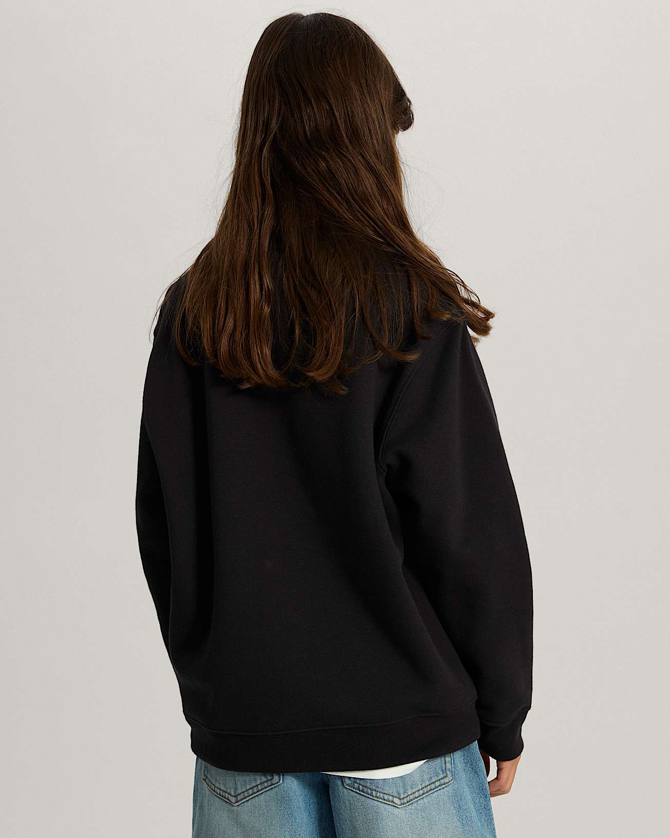 Felpa girocollo Bambinoa Stretch Logo 814 anni VANS Nero ALT7