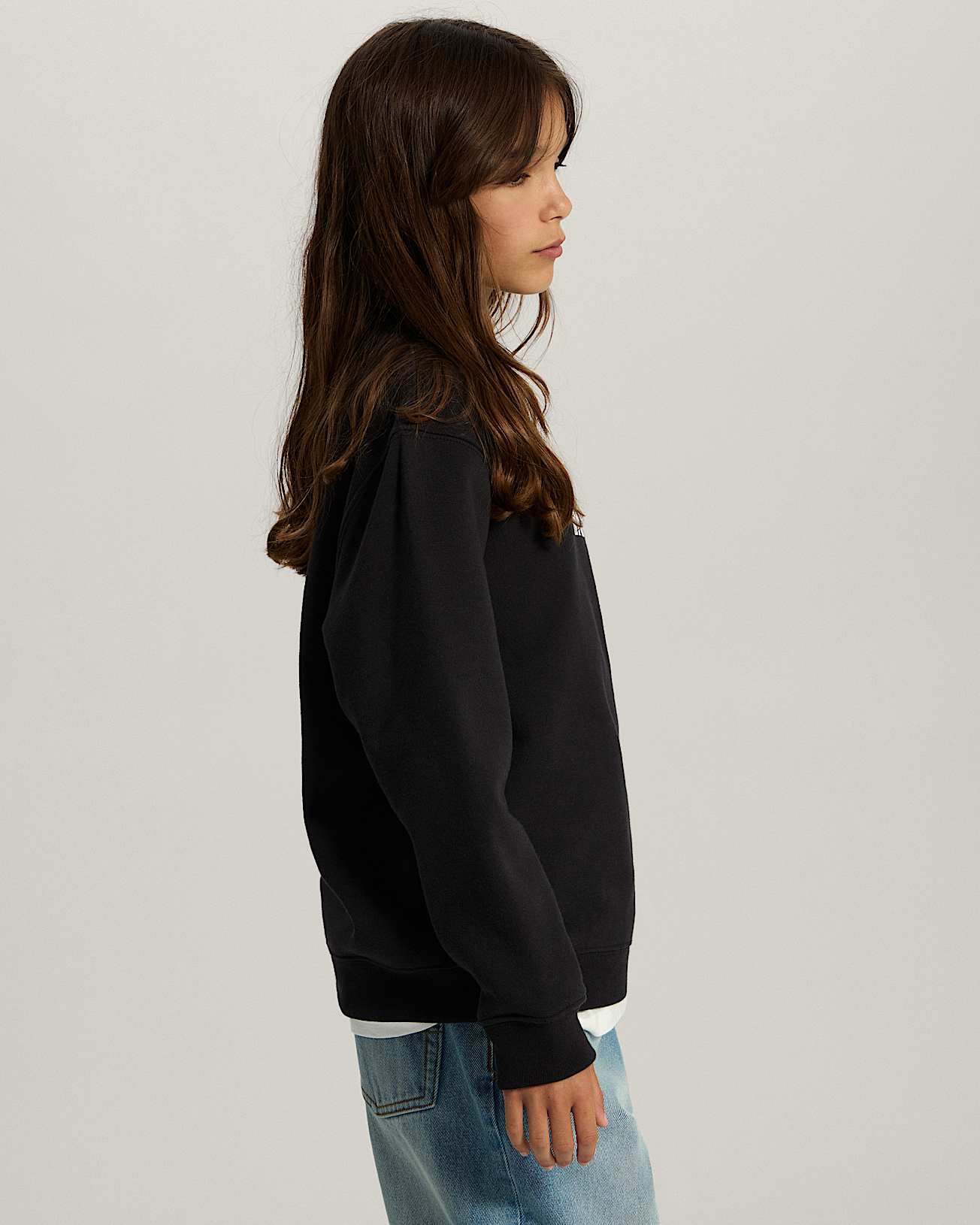 Felpa girocollo Bambinoa Stretch Logo 814 anni VANS Nero ALT8