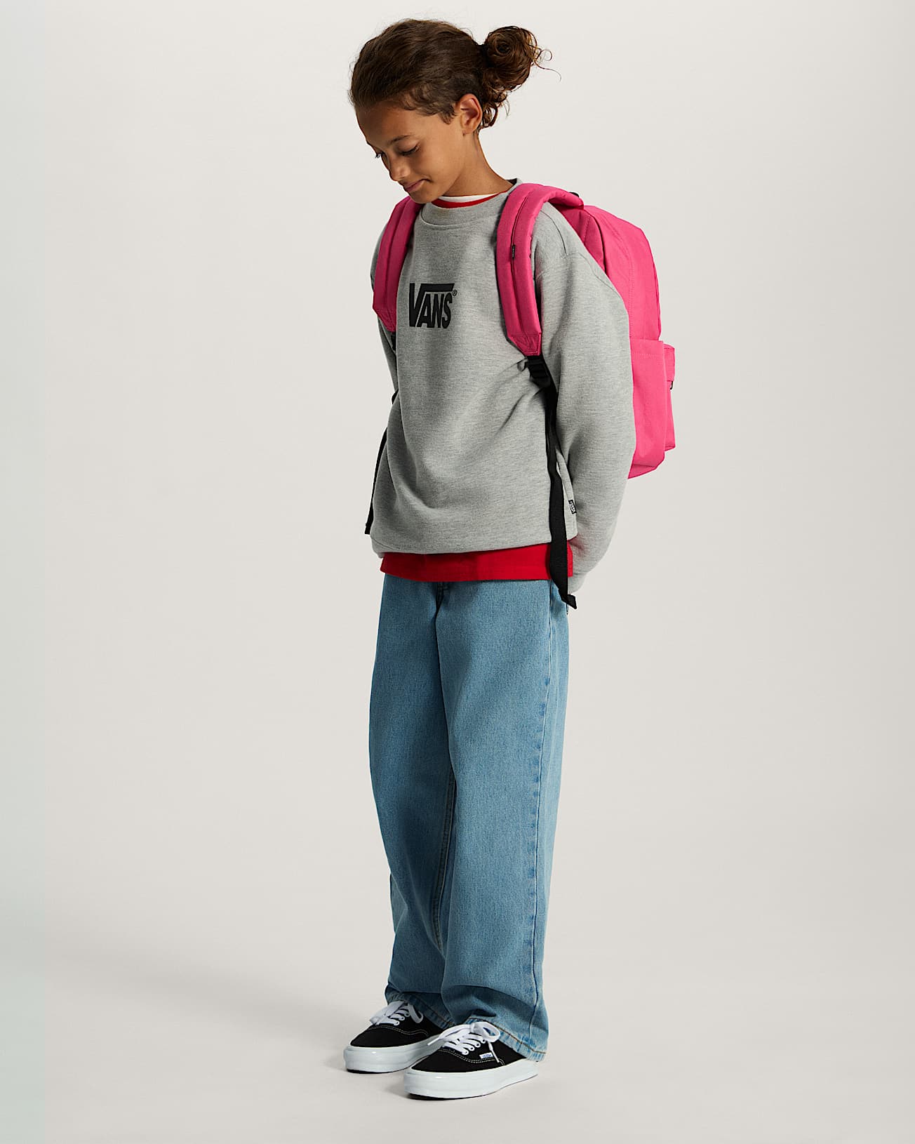 Felpa girocollo Bambinoa Stretch Logo 814 anni VANS Grigio ALT5