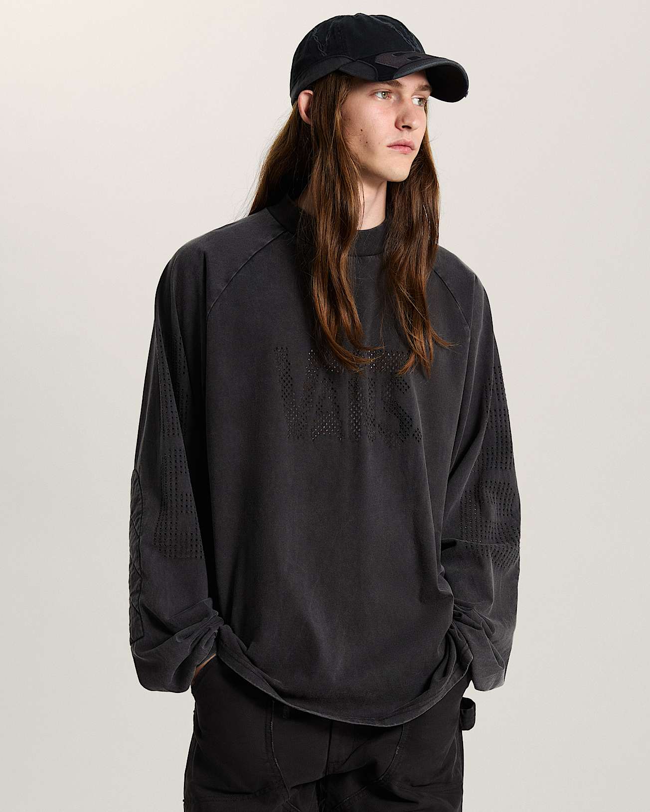 AOD by Slam Jam Lasered Langarmshirt VANS Schwarz ALT2