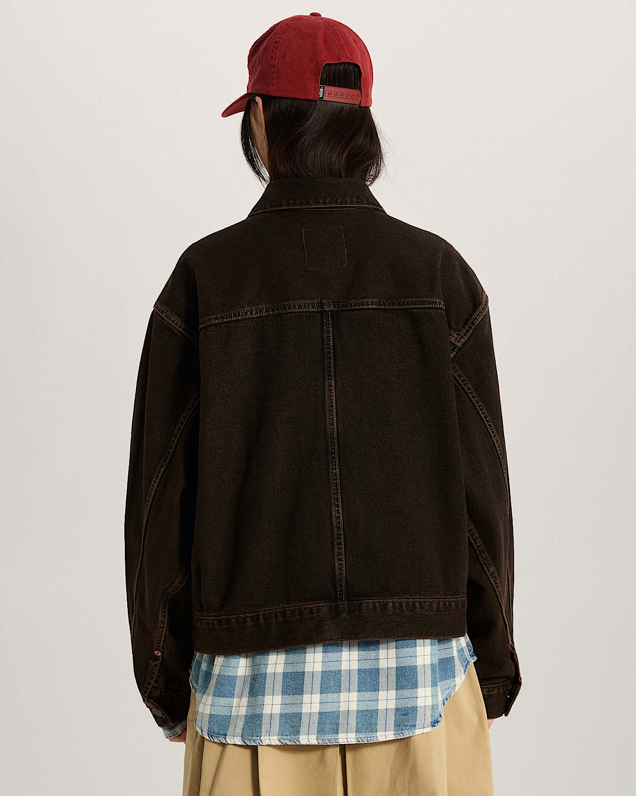 Veste Check5 Denim Trucker VANS Marron ALT7