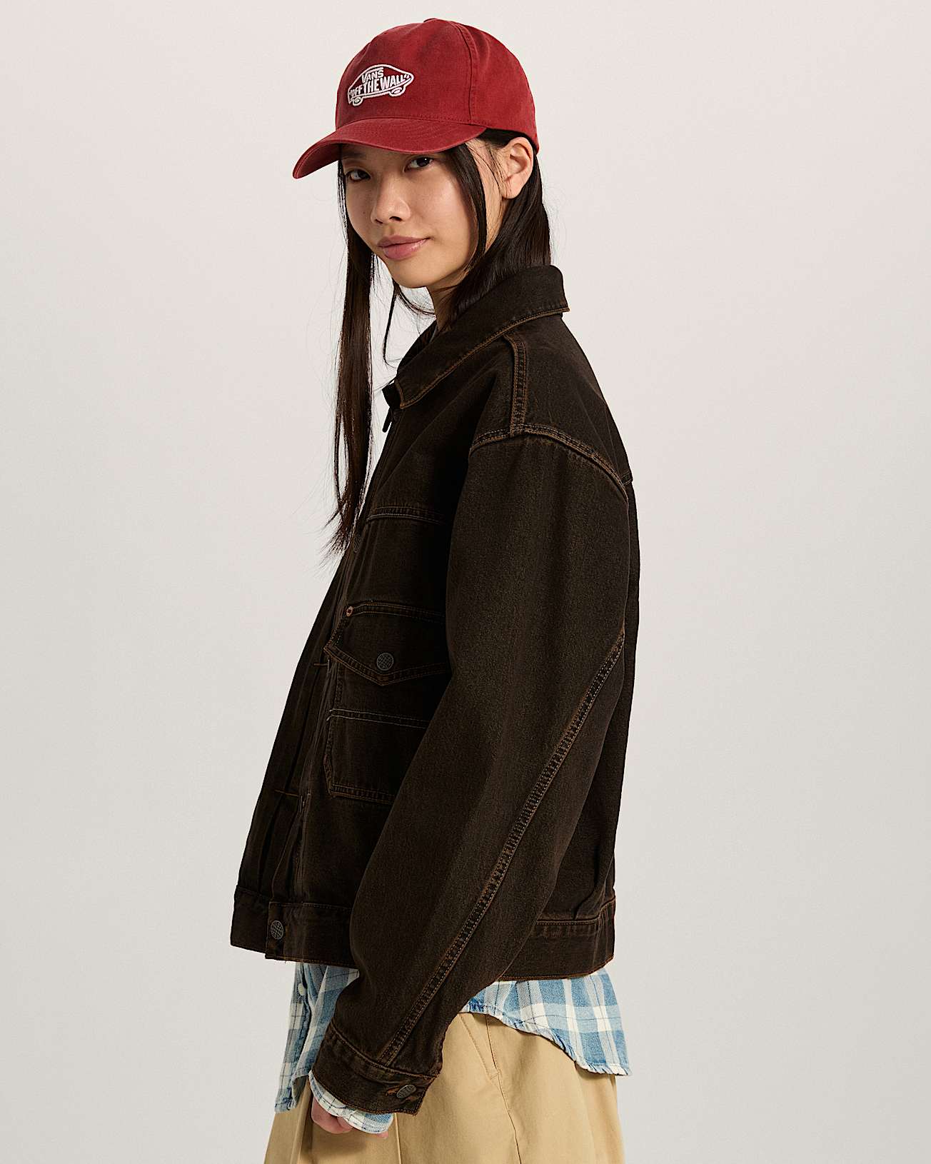 Veste Check5 Denim Trucker VANS Marron ALT8