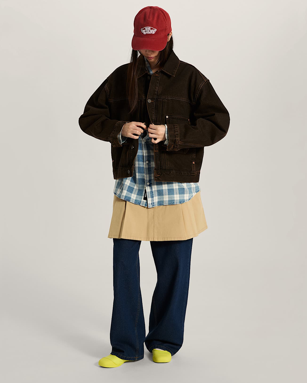 Veste Check5 Denim Trucker VANS Marron ALT9