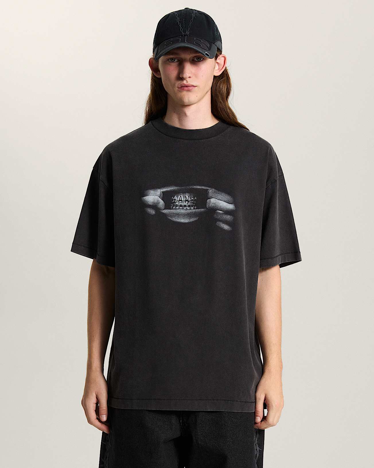 AOD by Slam Jam Braces Tee VANS Black ALT2