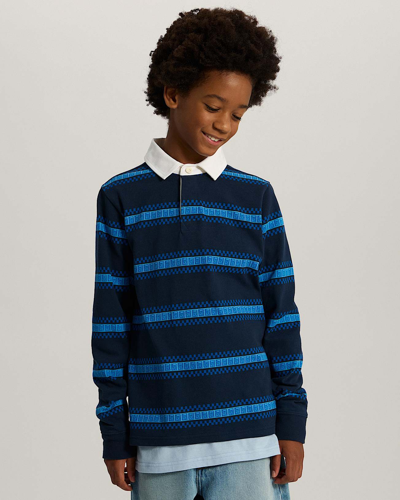 Kids V Rugby Langarmshirt 814 Jahre VANS Blau ALT2