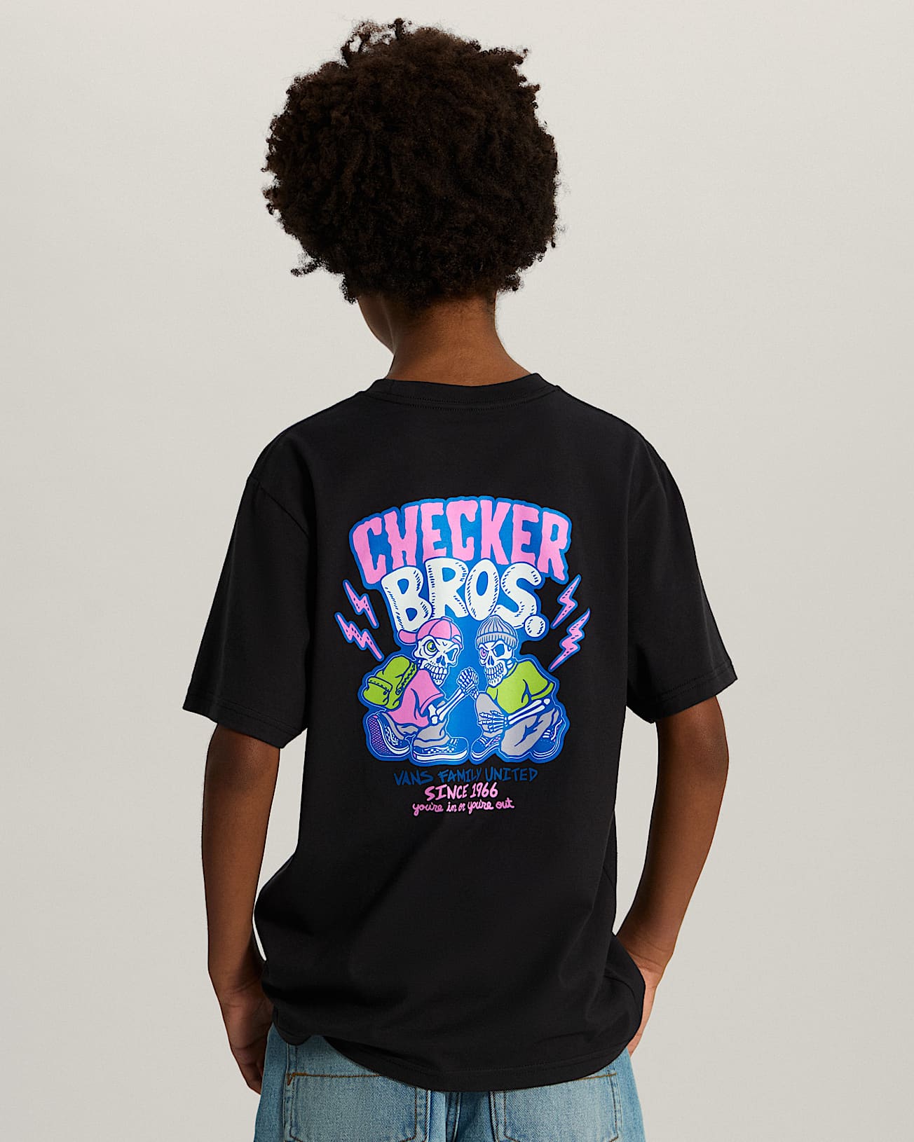 Tshirt Checker Bros Enfant 814 ans VANS Noir ALT3