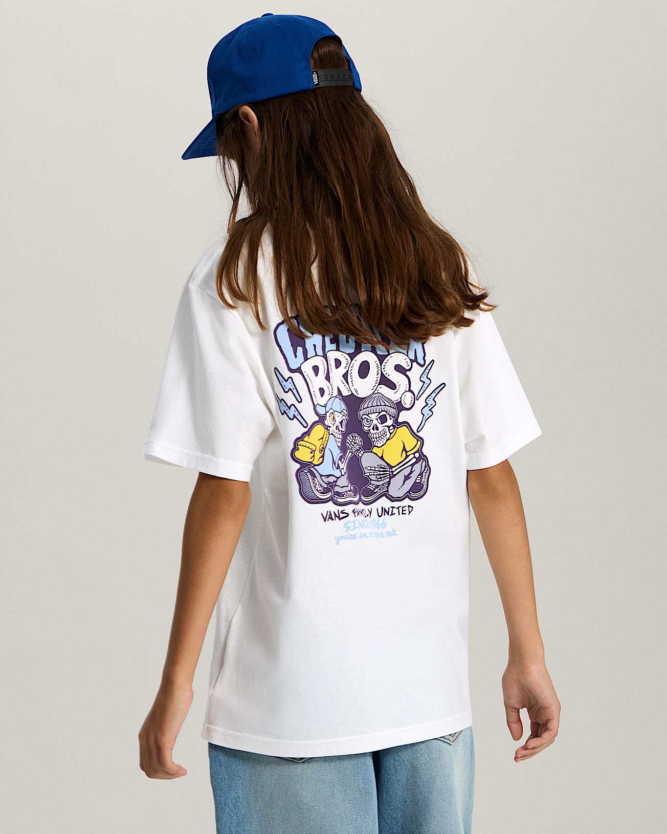 Tshirt Checker Bros Enfant 814 ans VANS Blanc ALT3