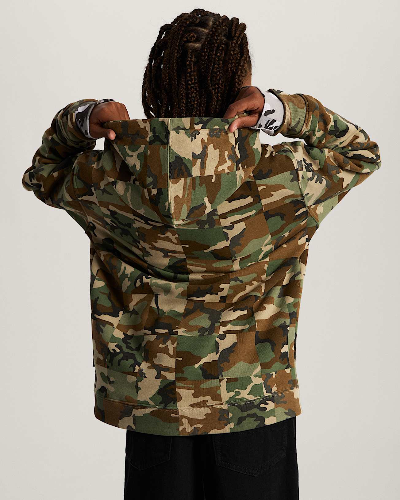 Checker Camo Hoodie voor kinderen 814 jaar VANS Bruin ALT7