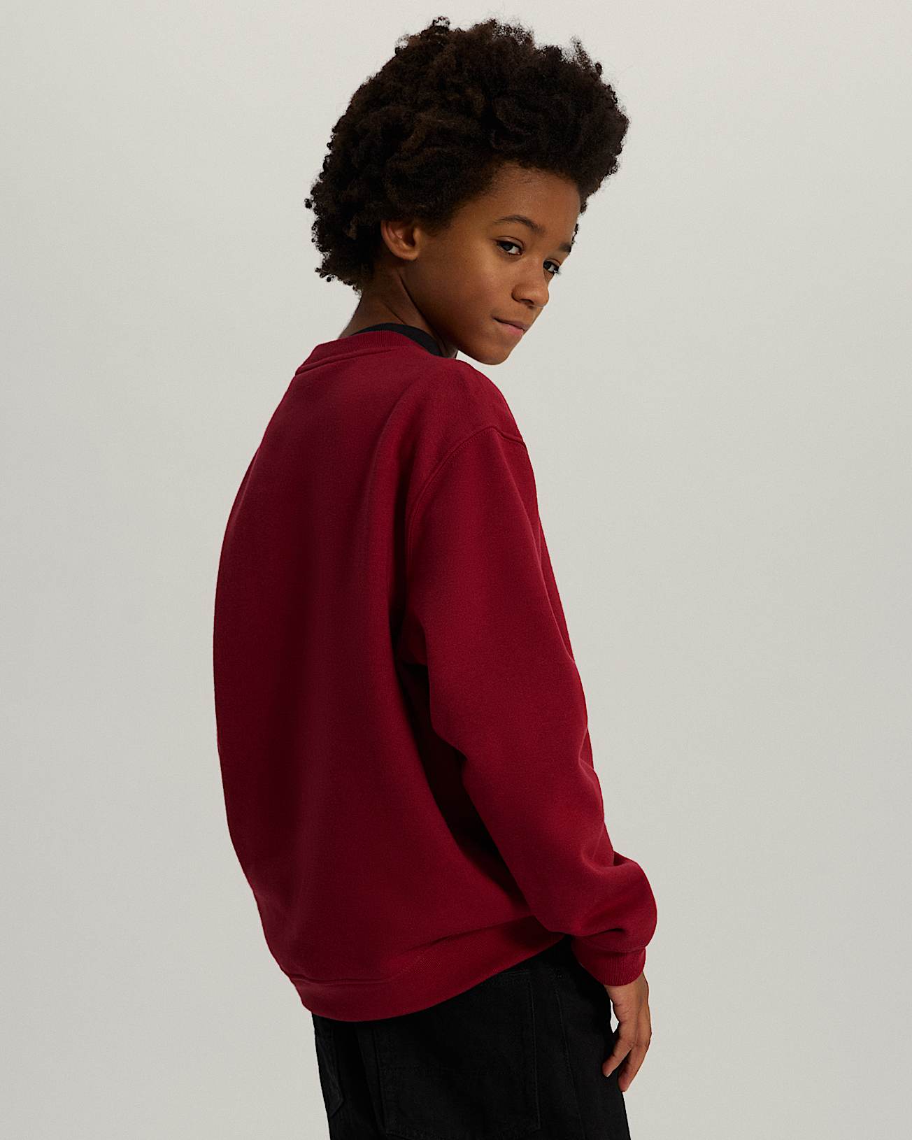 Kids Cut Your Own Crew Sweatshirt 814 years VANS Burgundy ALT3