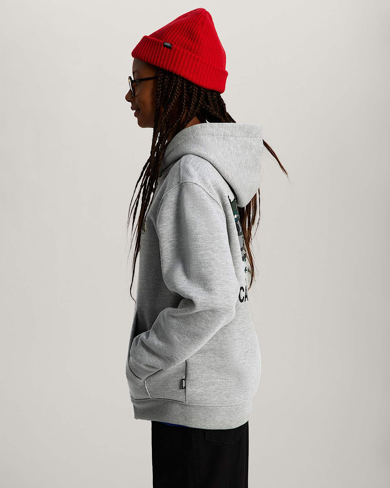 Felpa con cappuccio e zip Bambinoa Dumpster Raccoon 814 anni VANS Grigio ALT8