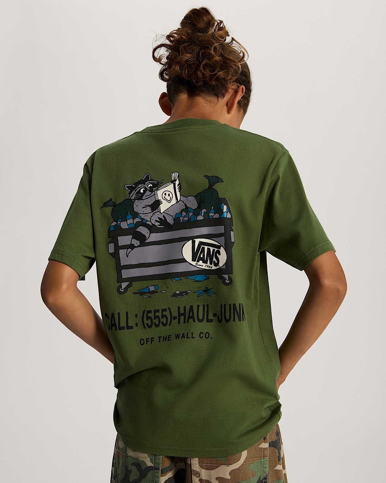 Tshirt Dumpster Raccoon Ado 814 ans VANS Vert ALT3