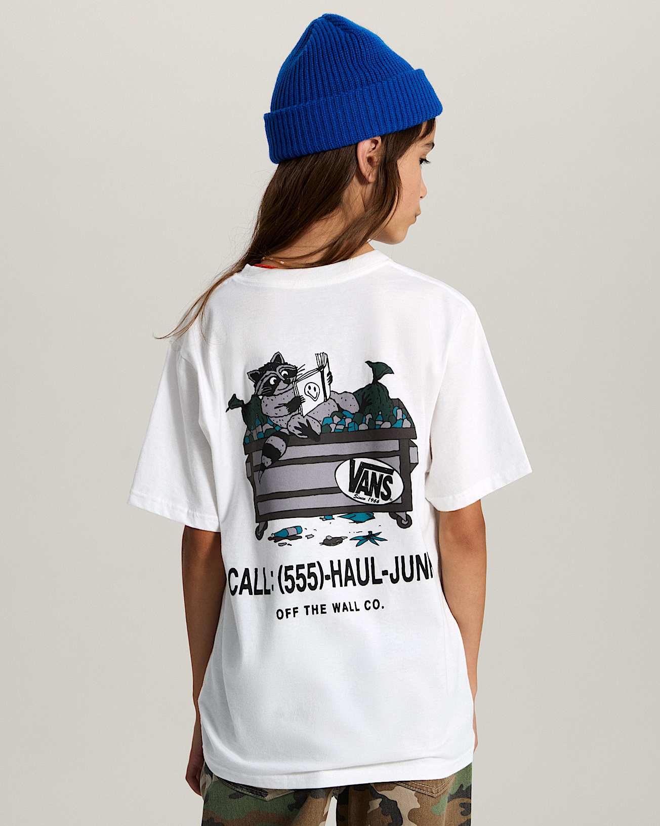 Tshirt Dumpster Raccoon Ado 814 ans VANS Blanc ALT3