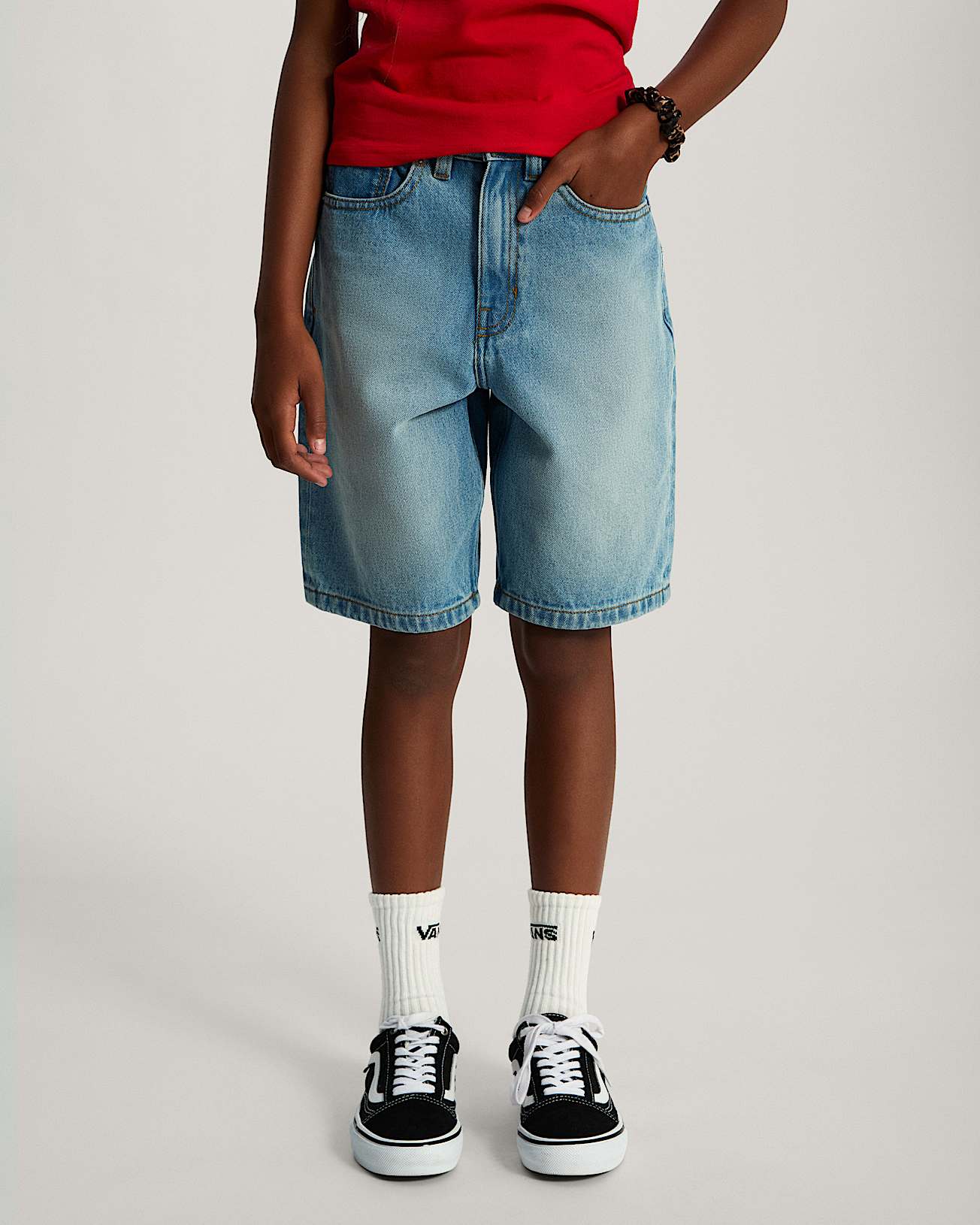 Short en jean baggy Check5 Enfant 814 ans VANS Bleu ALT6