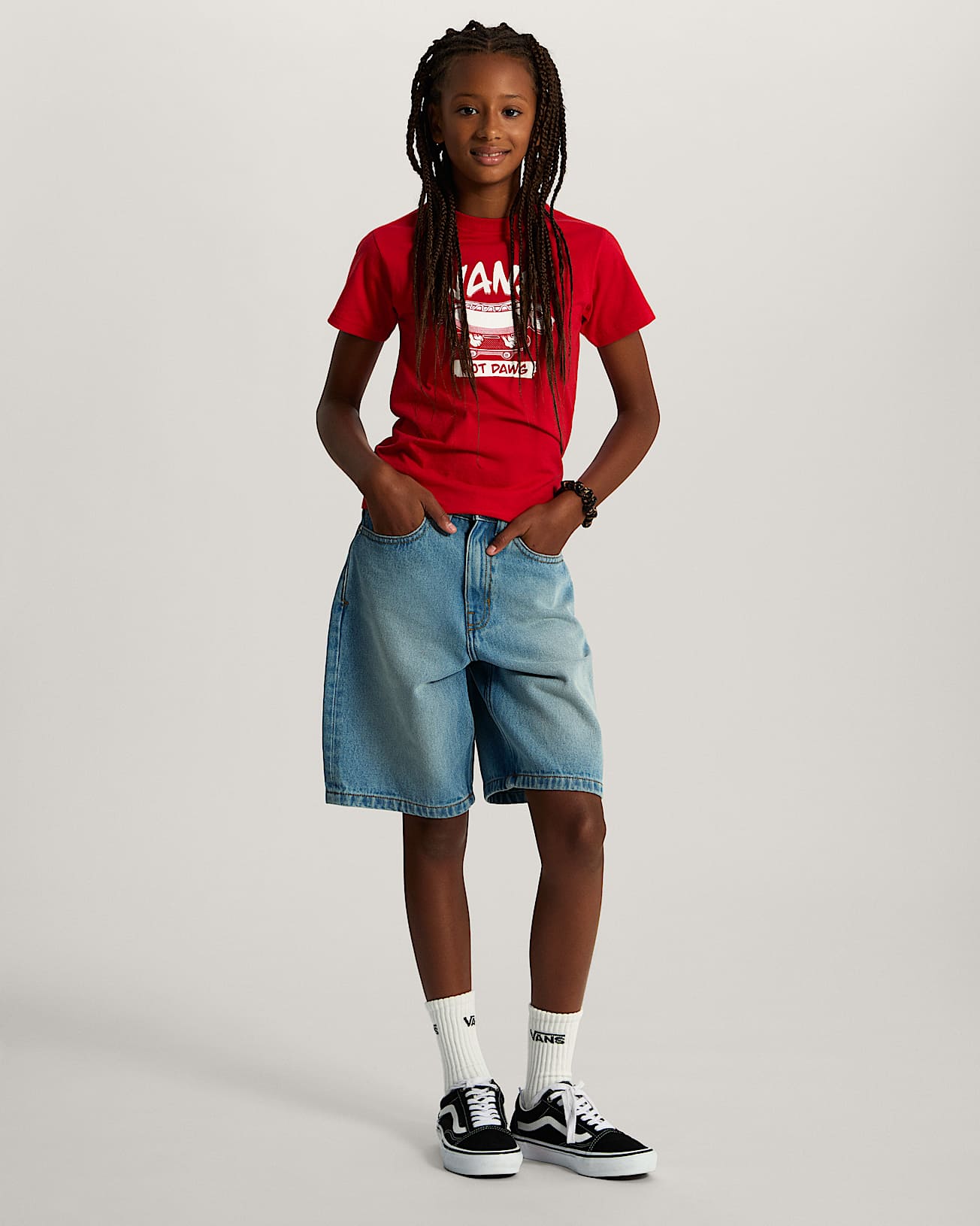 Short en jean baggy Check5 Enfant 814 ans VANS Bleu ALT9