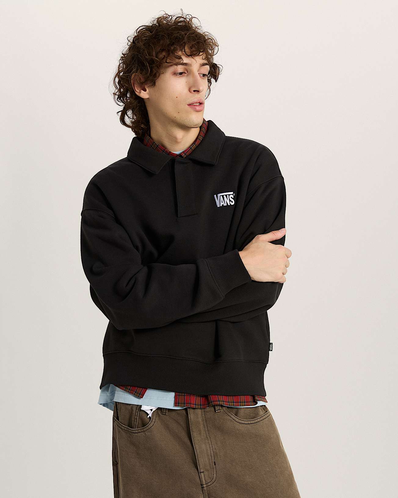 Polo FleecePullover VANS Schwarz ALT2