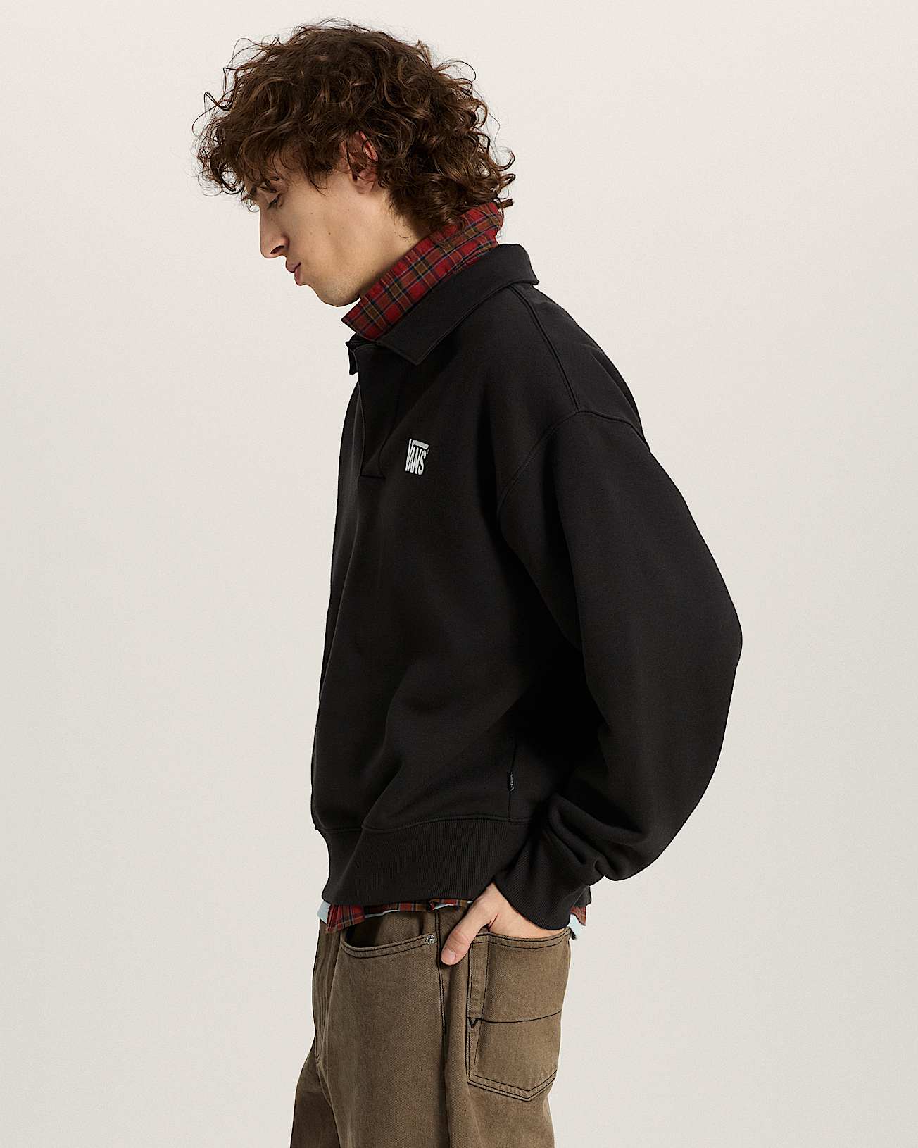 Polo FleecePullover VANS Schwarz ALT4