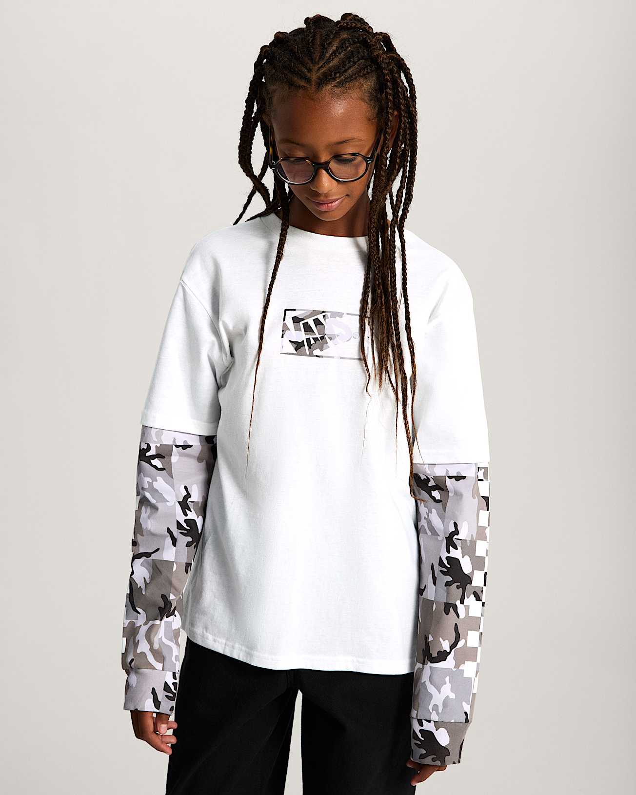 Kids Camo Twofer Shirt VANS Hvit ALT6