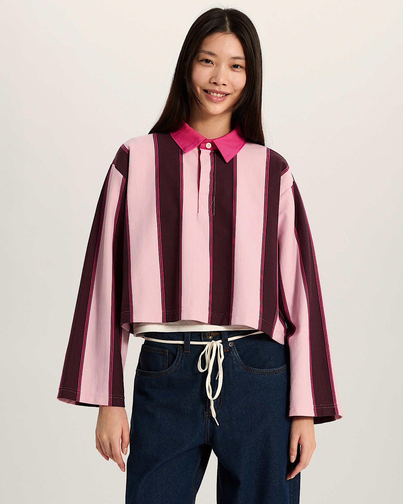 Becky Rugby Shirt VANS Pink ALT2