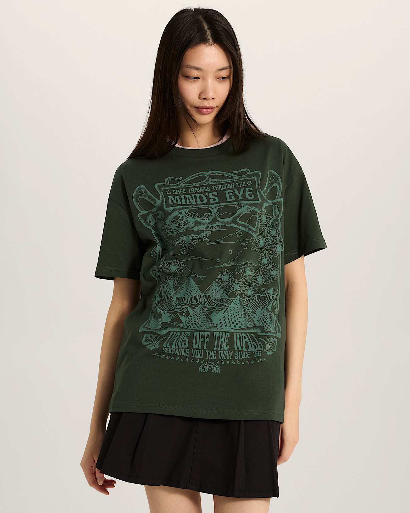 Minds Eye Oversized SS Tee OIL GREEN VANS Green ALT2