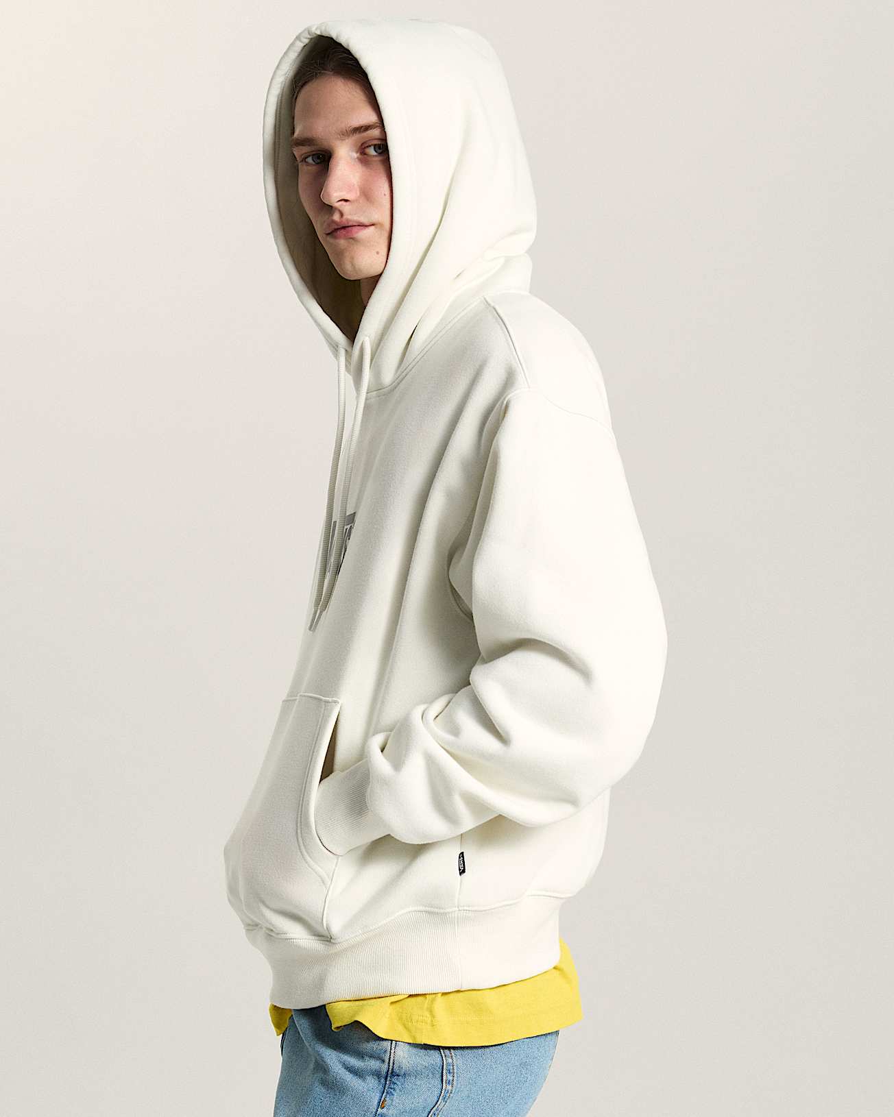 Felpa con cappuccio Stretch Logo VANS Bianco ALT4