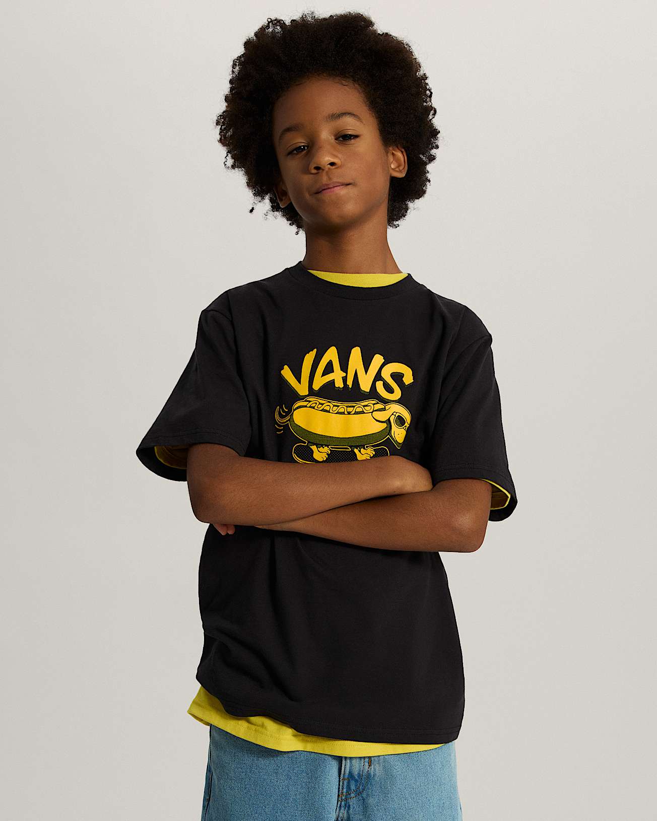 Hot Dawg Tee voor kinderen 814 jaar VANS Zwart ALT2