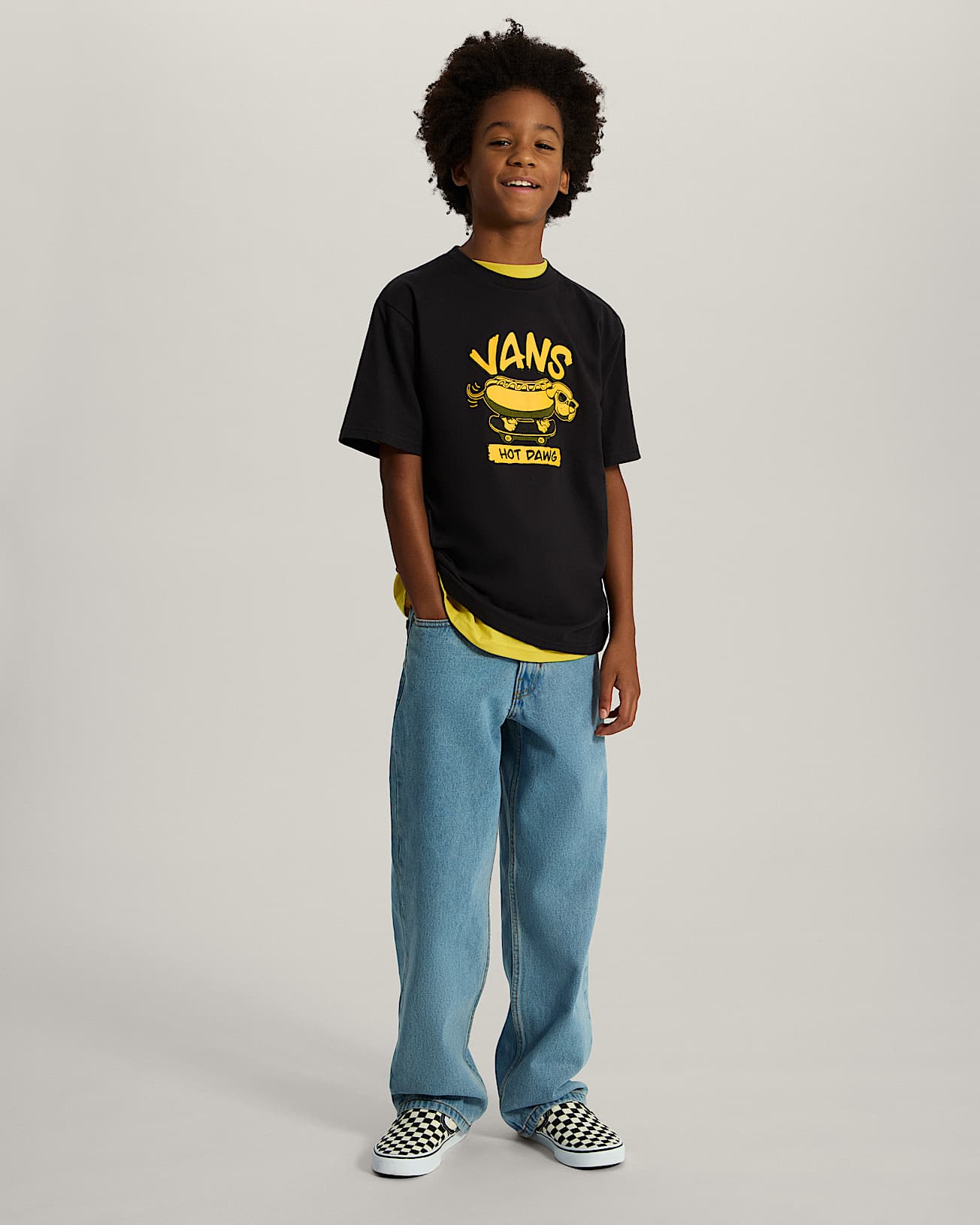 Hot Dawg Tee voor kinderen 814 jaar VANS Zwart ALT4