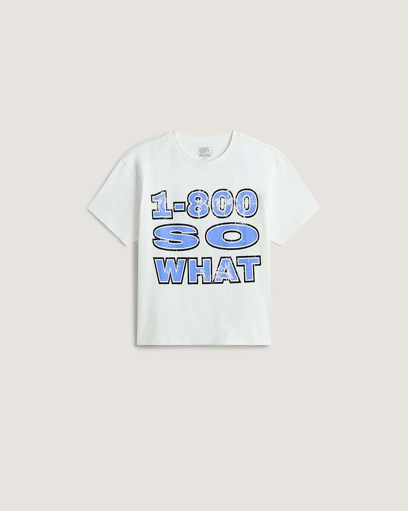 1 800 So What SS Tee White VANS Blanco hero