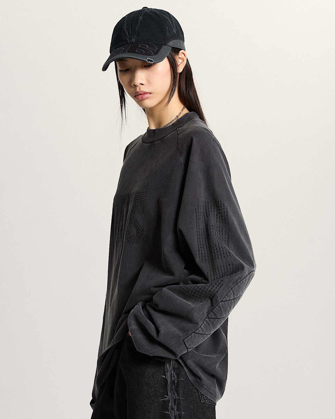AOD by Slam Jam Lasered Langarmshirt VANS Schwarz ALT9
