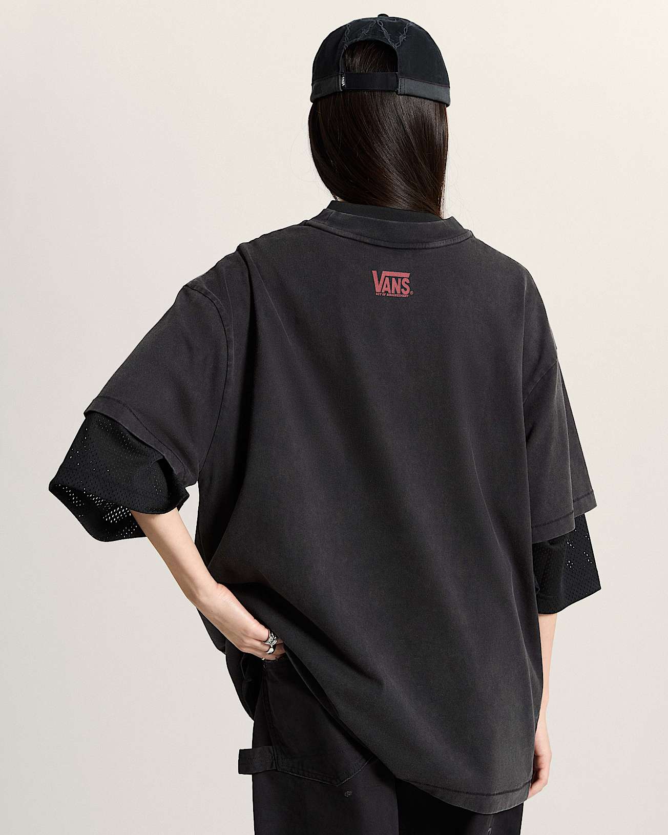 AOD by Slam Jam Braces Tee VANS Black ALT7