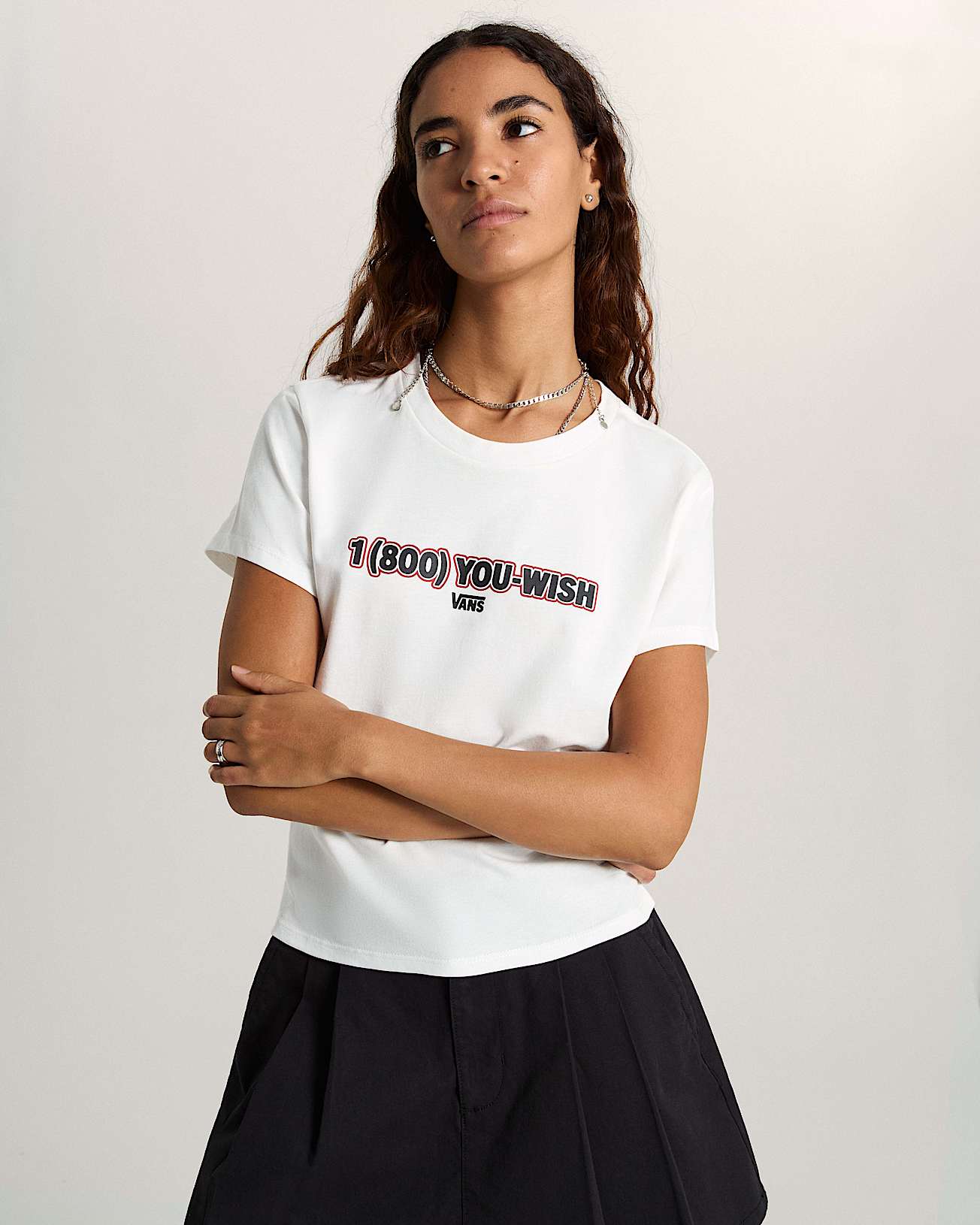 You Wish Baby Tee White VANS Biay ALT2