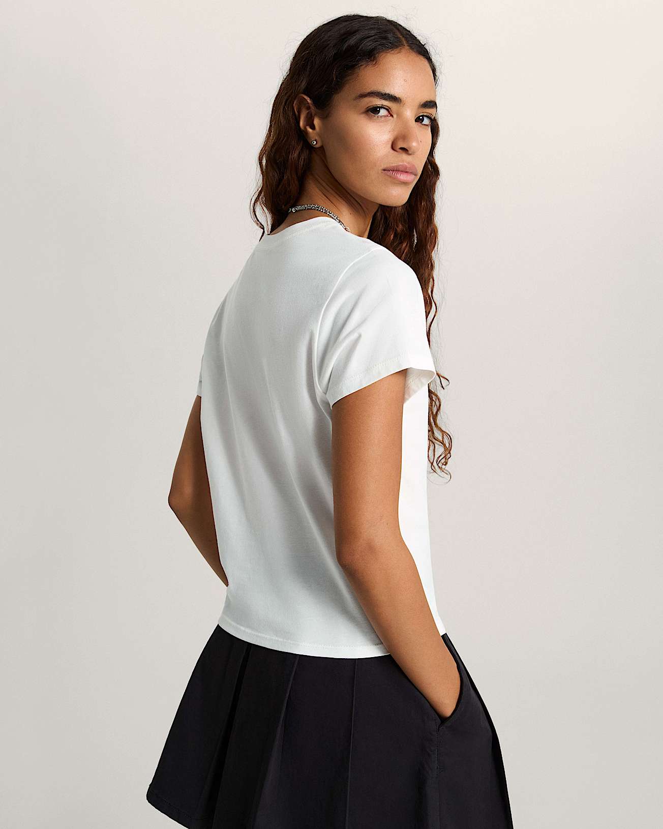 You Wish Baby Tee White VANS Biay ALT3
