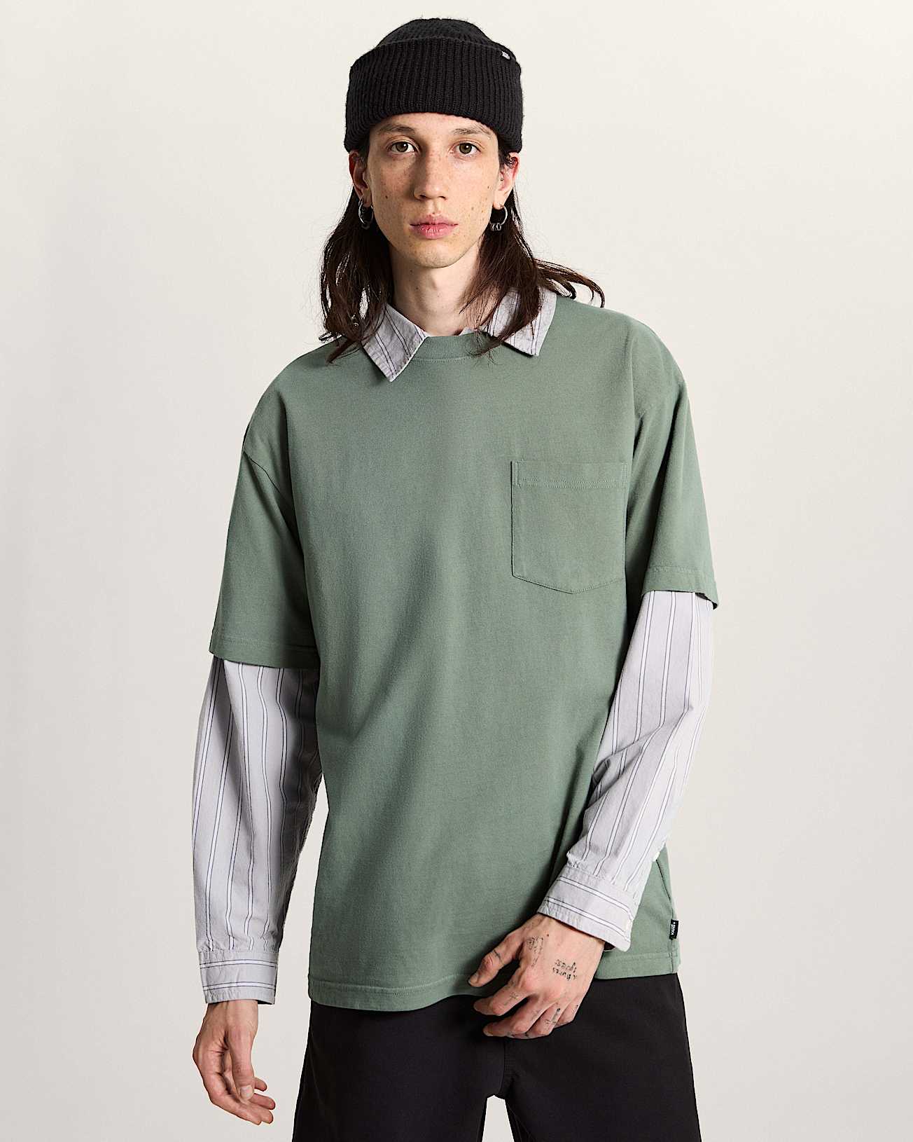 Sun Beams Pocket SS Tee Eternal Sage VANS Verde alt2