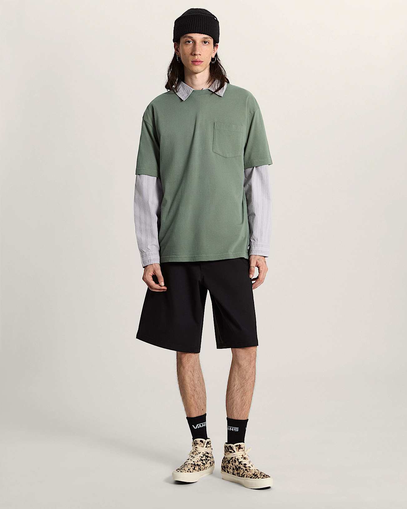 Sun Beams Pocket SS Tee Eternal Sage VANS Verde alt4