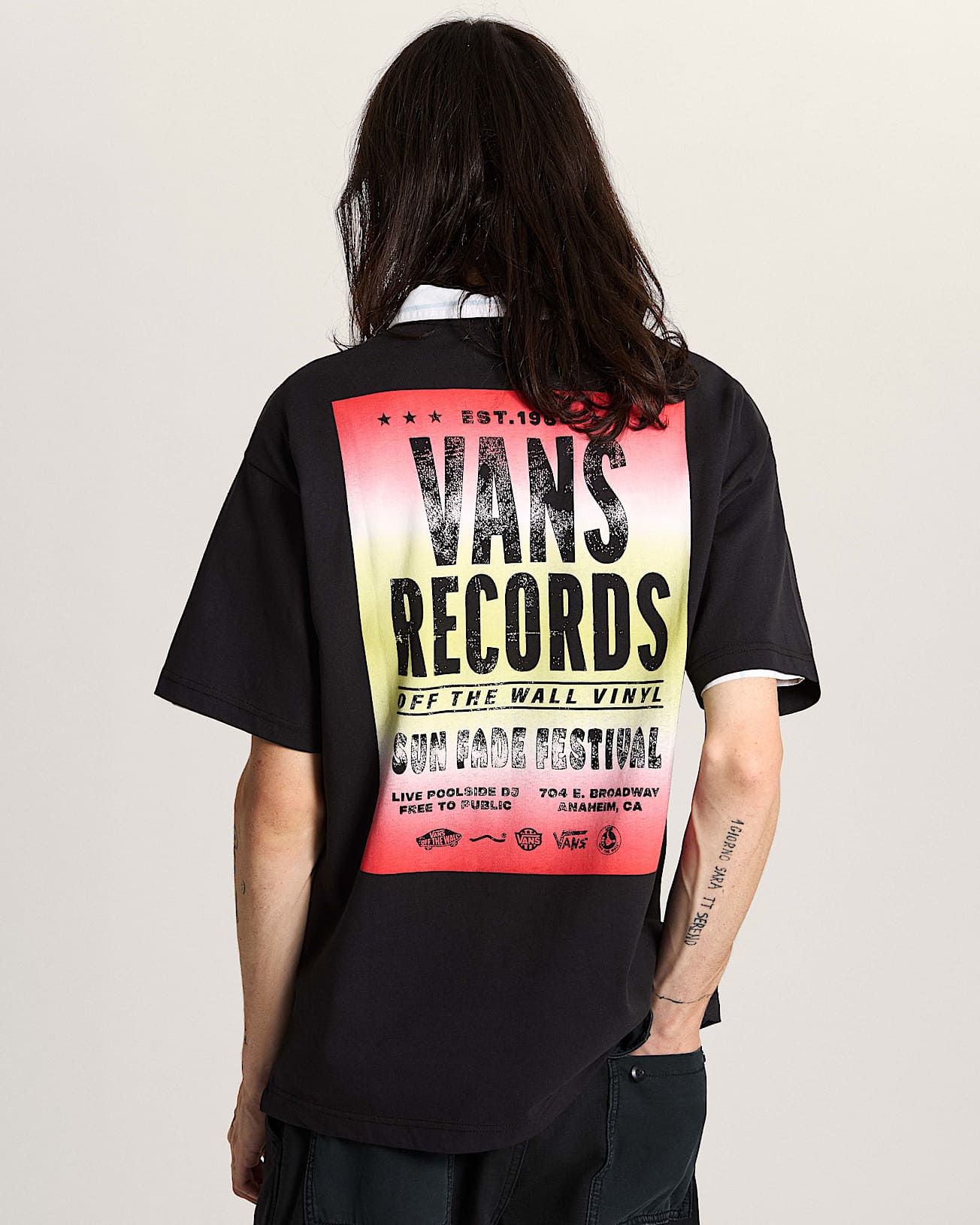 Vans Vinyl SS Tee Black VANS Schwarz alt3