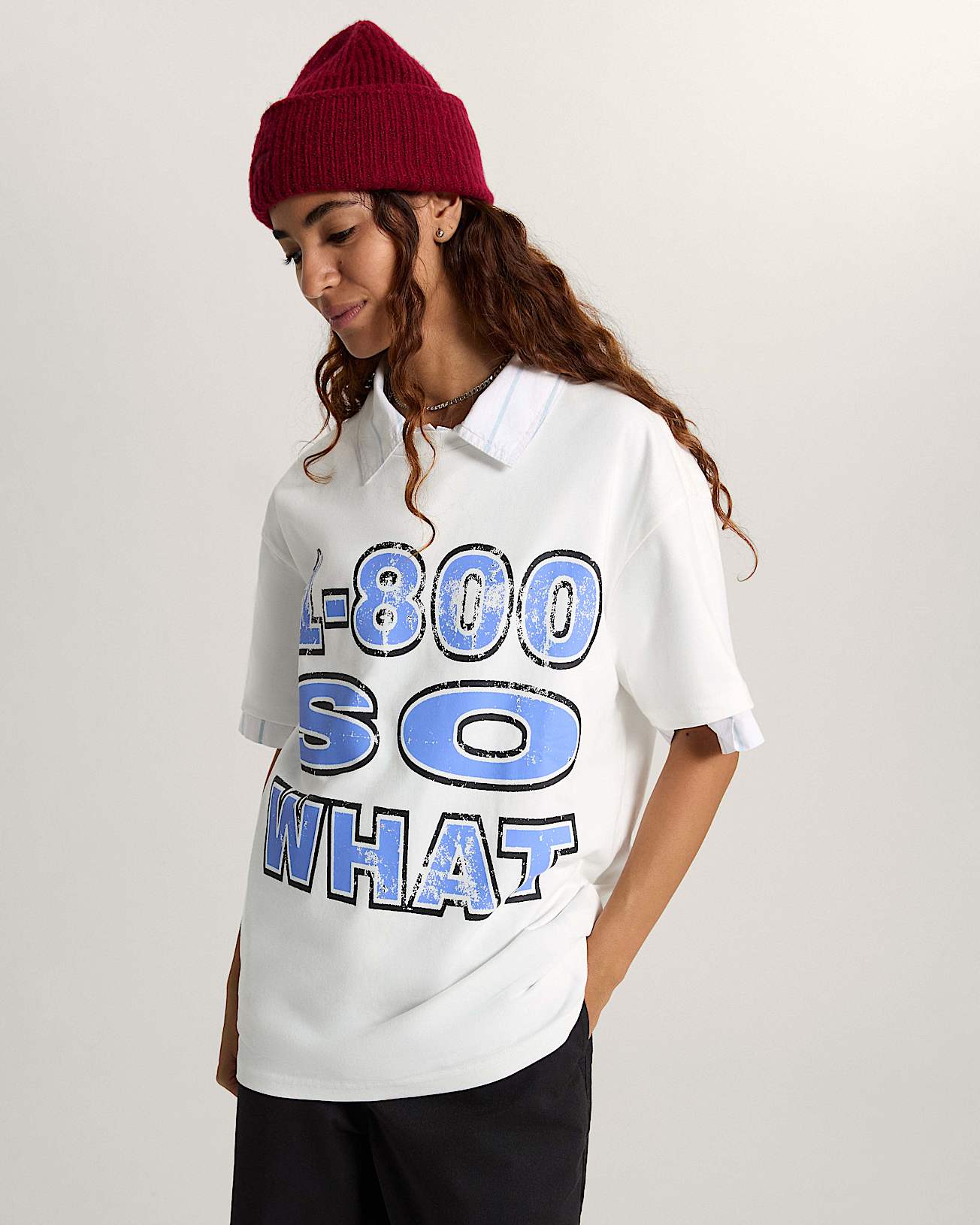 1 800 So What SS Tee White VANS Blanco alt2