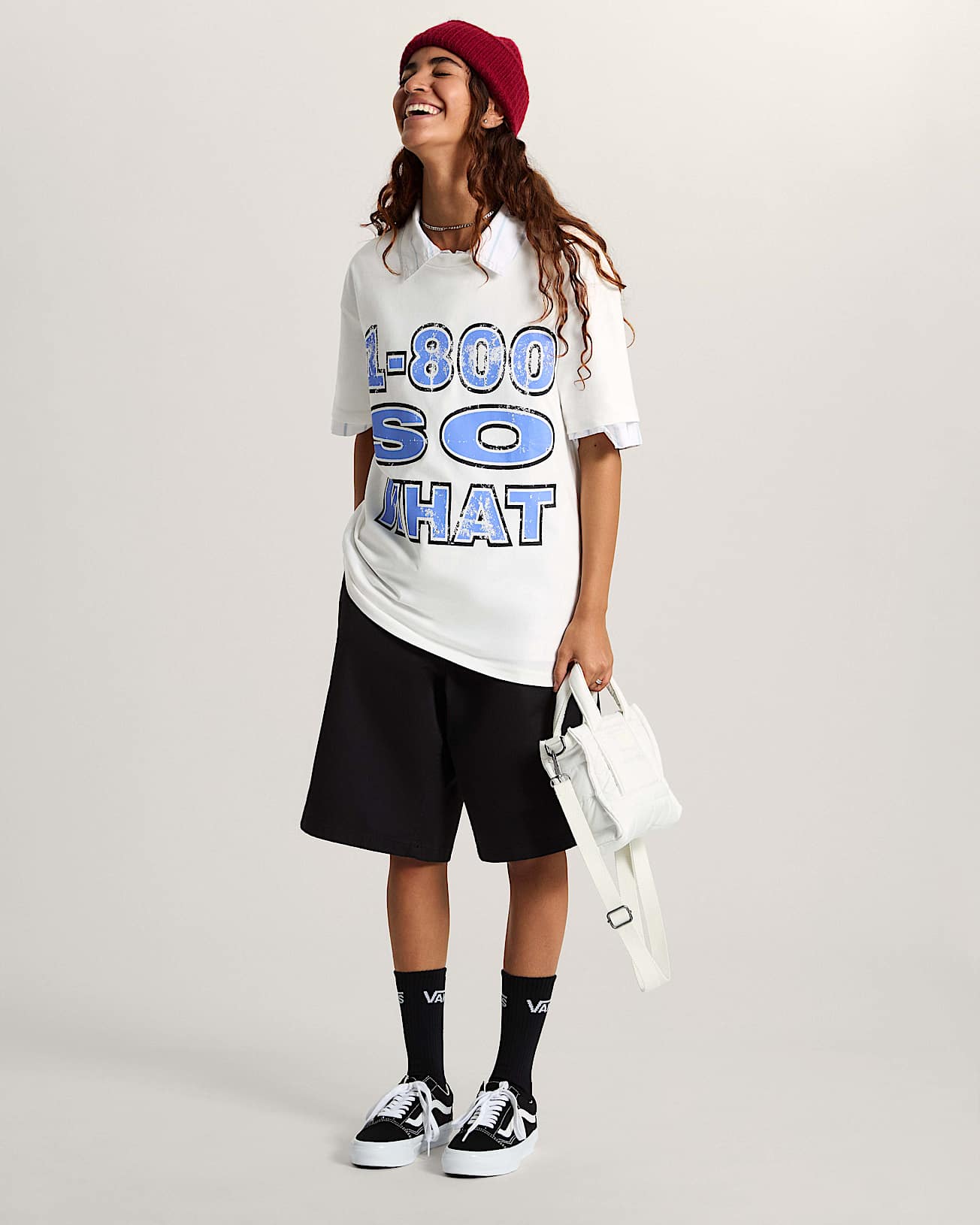 1 800 So What SS Tee White VANS Blanco alt4
