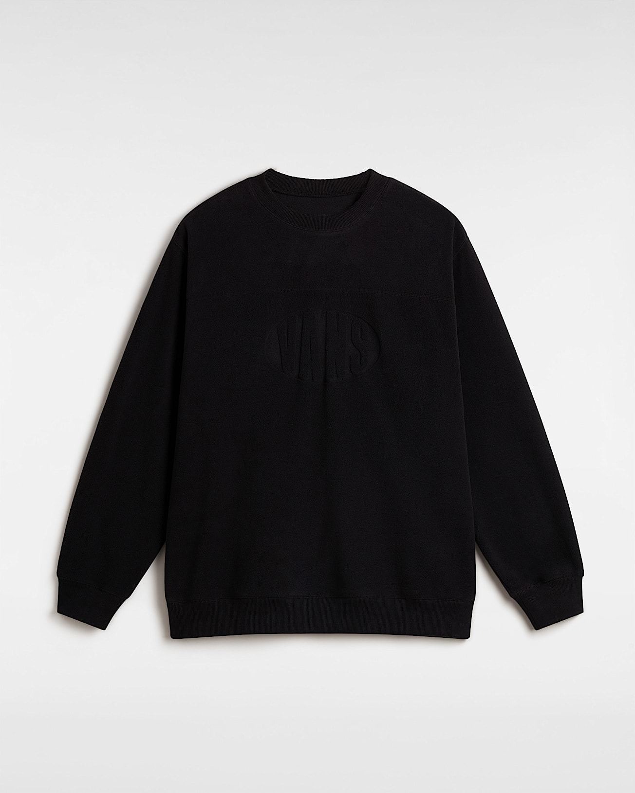 Carlo Polar Fleece Loose Crew Sweatshirt in Black| Vans UK