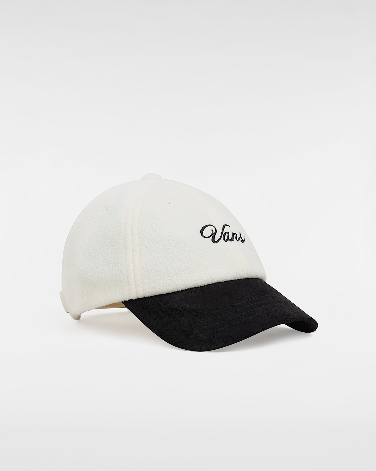 Hello (￣-￣)ゞ③ Script Curved Bill Jockey Hat in White| Vans UK