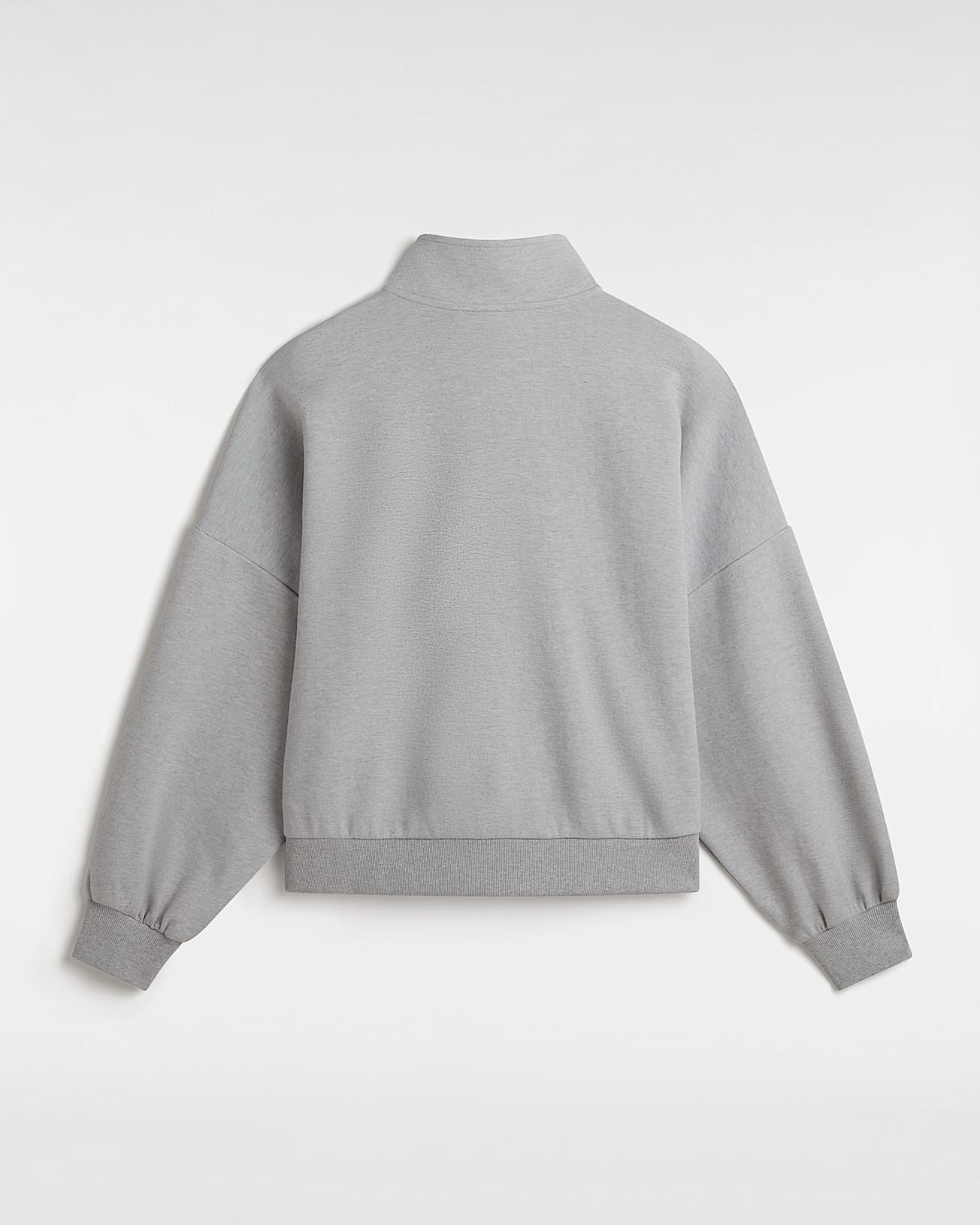 Elevated Double Knit Loose Mock Neck Sweatshirt in Grey| Vans CZ