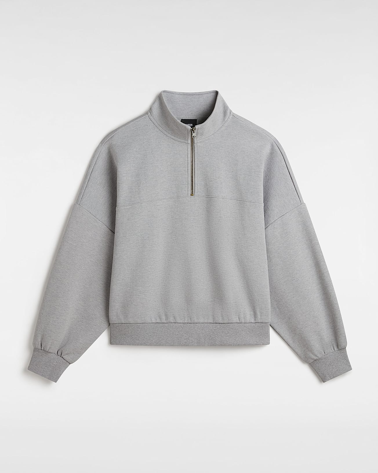 Elevated Double Knit Loose Mock Neck Sweatshirt in Grey| Vans SE