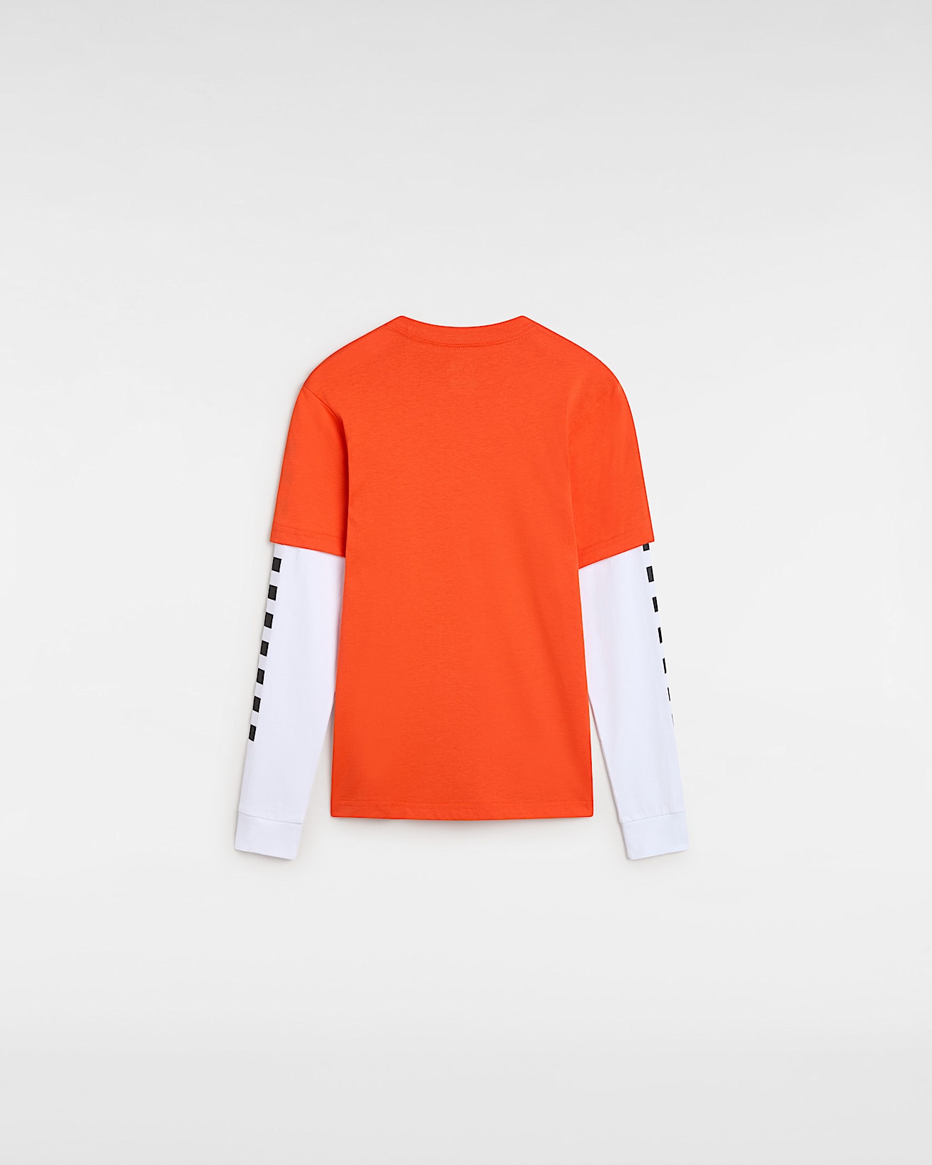 Kids Long Check Twofer T-Shirt (8-14 years) in Orange| Vans UK