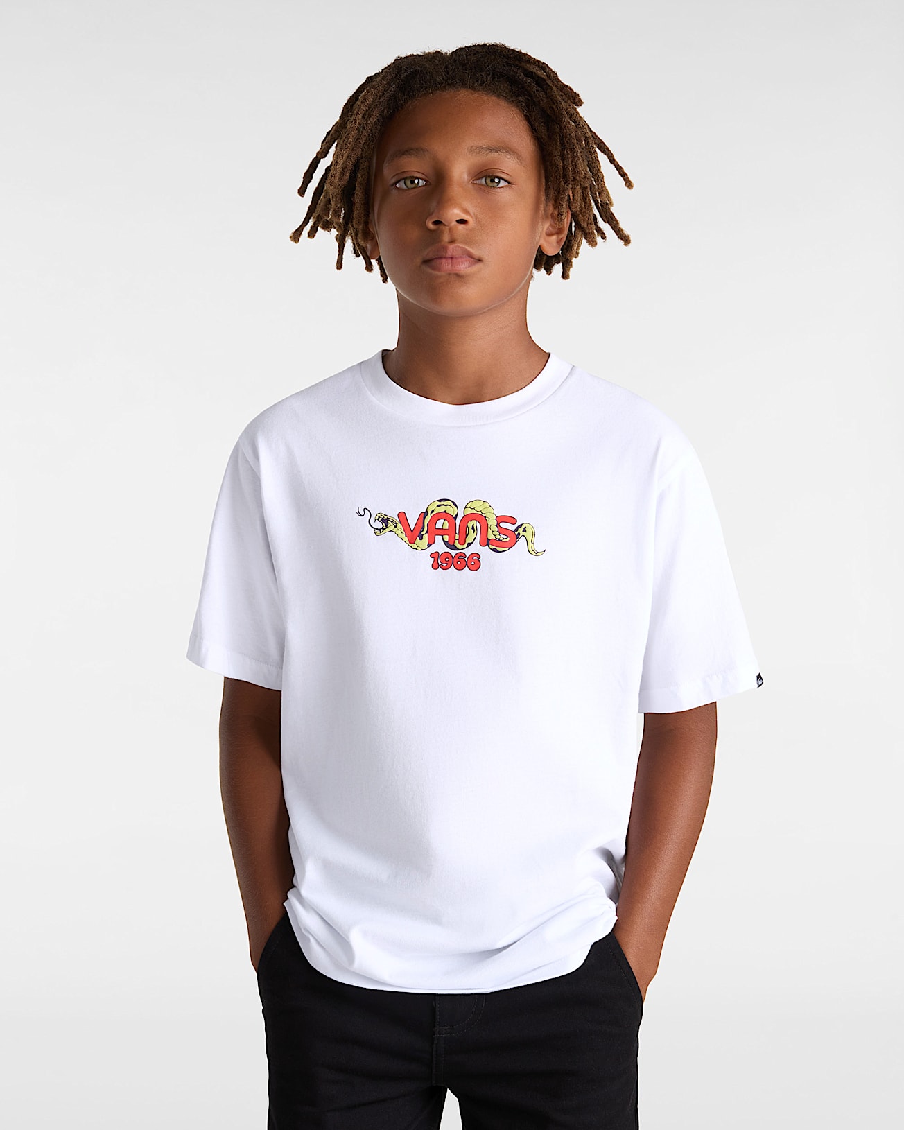 Kids Goodness Snakes T-Shirt (8-14 Years) in White| Vans CZ