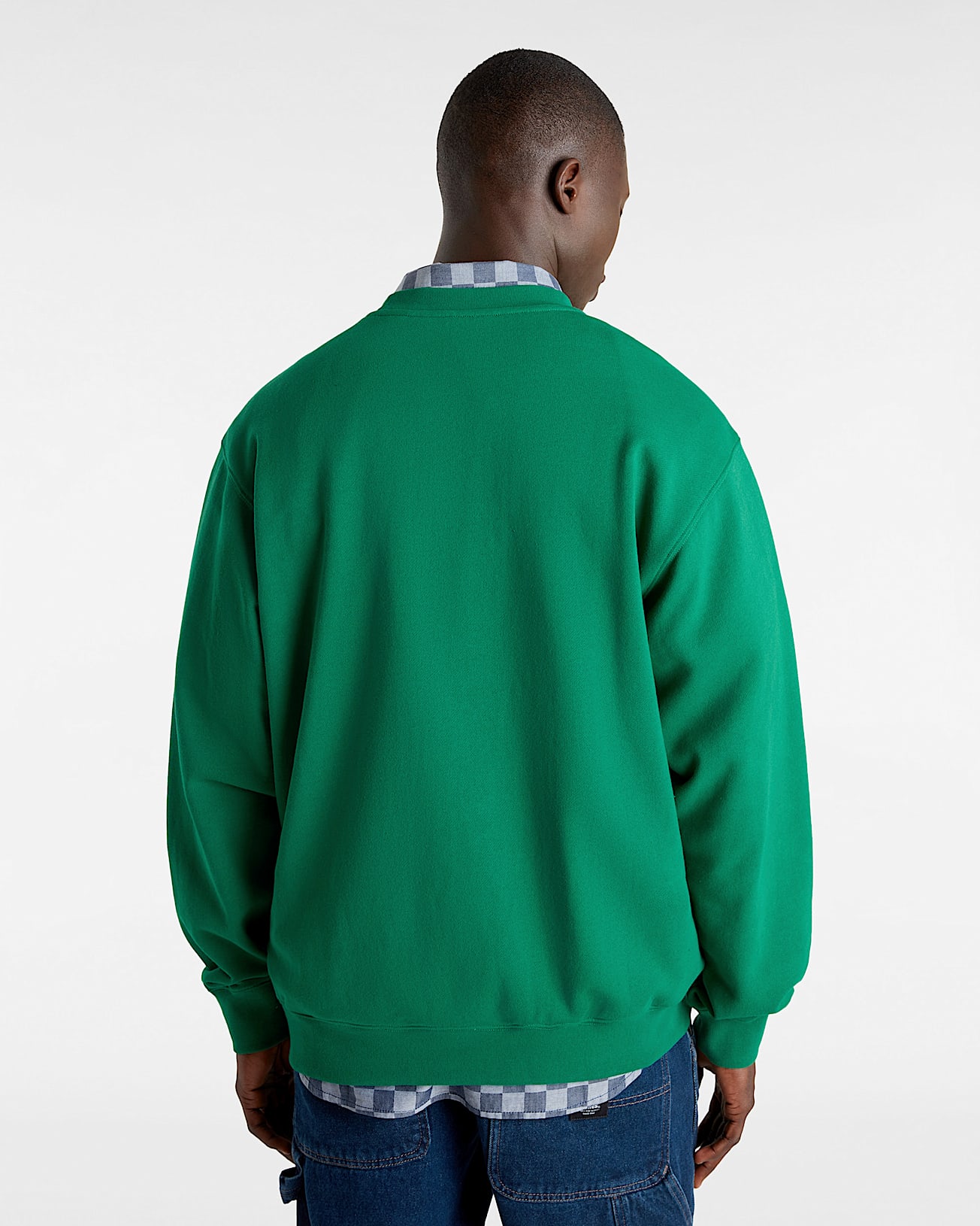 Original Standards Varsity Loose Crew Sweatshirt in Green